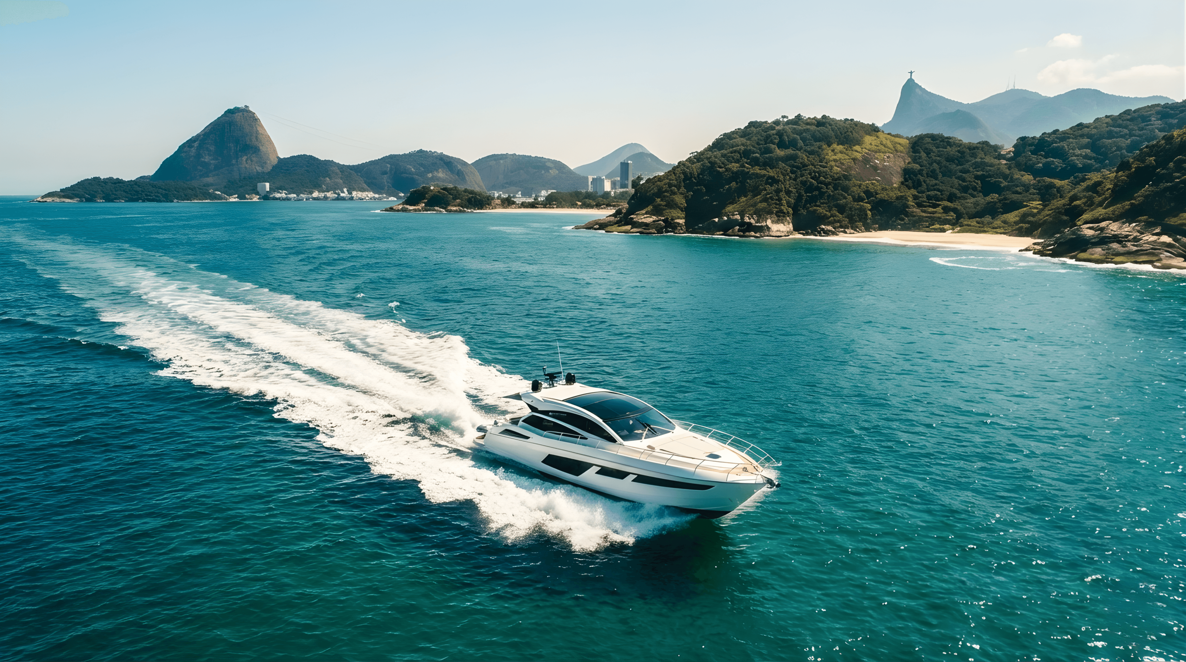 Rio de Janeiro coastline with boats